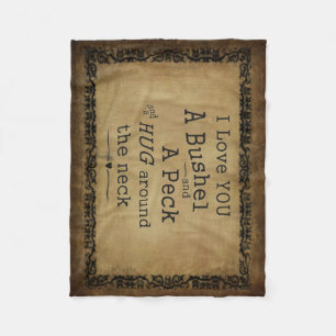 "Te amo un celemín y un peck" esquilan la manta