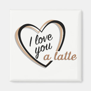 Te amo un imán del latte el  