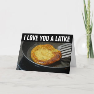 TE AMO UN LATKE Tarjetas de Feliz Janucá
