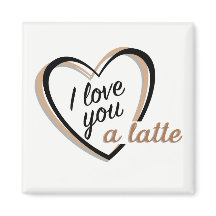 Te amo un latte | Imán