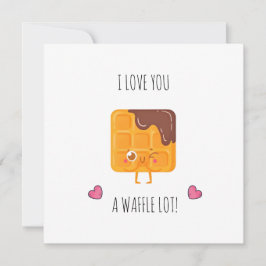 Te amo un montón de gofre, linda tarjeta de juego 