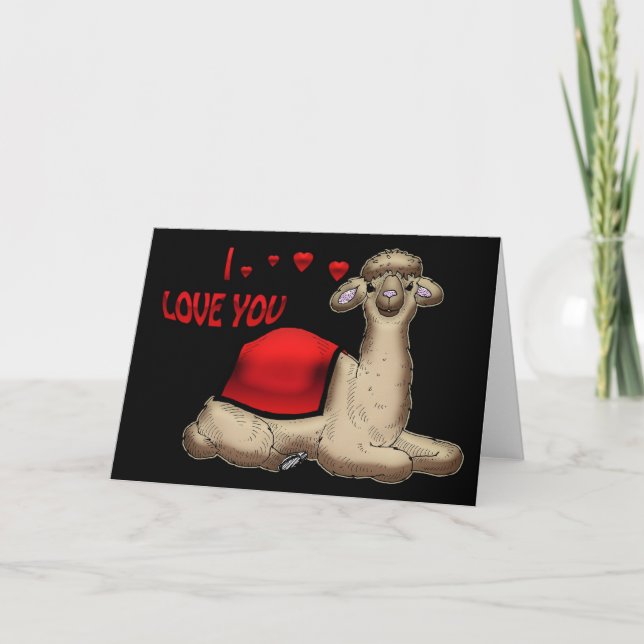 Te amo una tarjeta de el día de San Valentín linda (Anverso)
