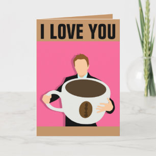 TE AMO UNA TARJETA DE RECIBIMIENTO DE CAFÉ TARJETA