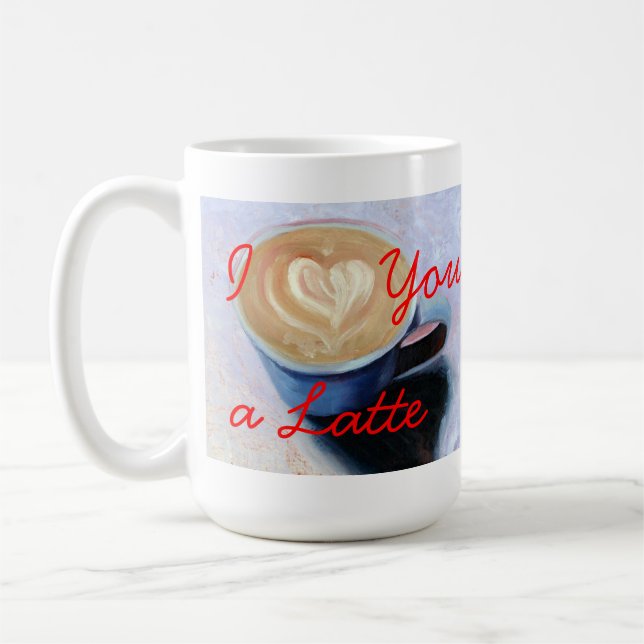 Te amo una taza de café de Latte (Izquierda)