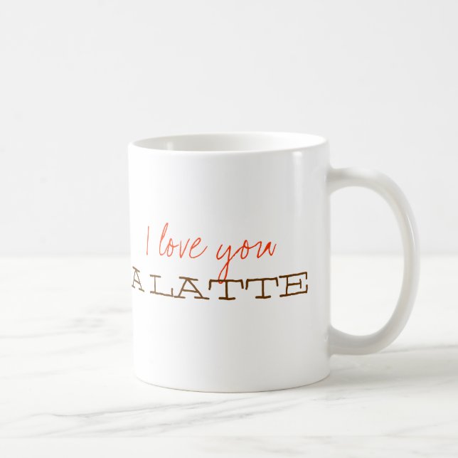 Te amo una taza de café dulce dulce y dulce (Derecha)