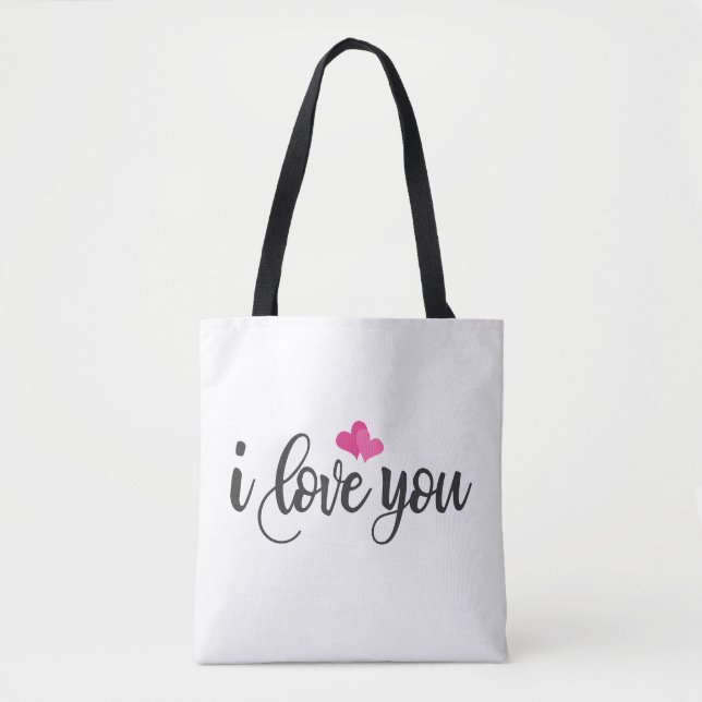 Te Amo Valentine Caligrafía | Bolsa de mano (Anverso)