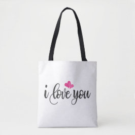 Te Amo Valentine Calligraphy | Bolso de tela