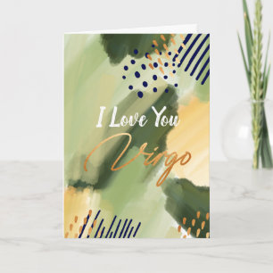 "Te amo, Virgo" Tarjeta Resumen Zodiac