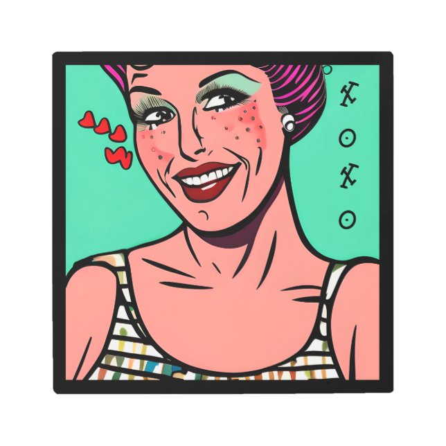 Te amo xoxo arte pop retro (Anverso)