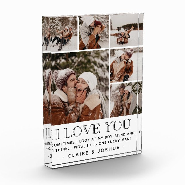 "TE AMO" Y Cita Collage de fotos moderno 6 (Izquierda)