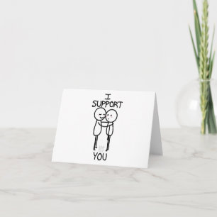 Te Apoyo - Abrazando Tarjeta StickFigura
