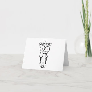 Te Apoyo - Abrazando Tarjeta StickFigura