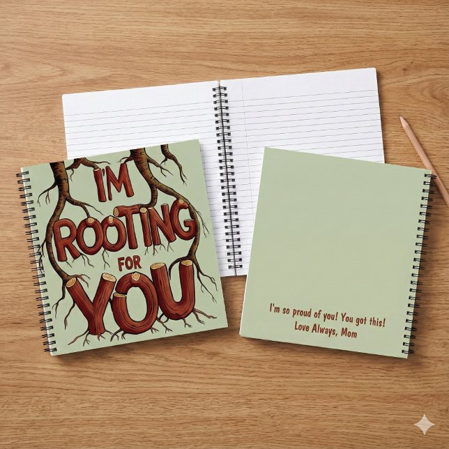 Te apuesto un cuaderno (Let someone special know that your support them with this, "I'm rooting for you" notebook! )