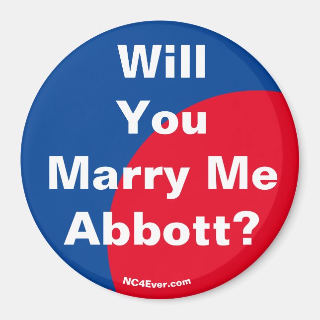 ¿Te Casarás Conmigo Abbott? Imán (Frente)
