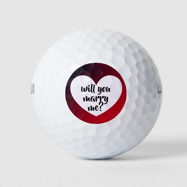 ¿te casarás conmigo? bolas de golf de dalDesignNZ (Anverso)