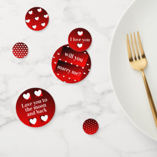 ¿Te casarás conmigo? Confeti de mesa de dalDesignN