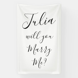 "¿Te Casarás Conmigo" Pancarta de Propuesta, Lino 