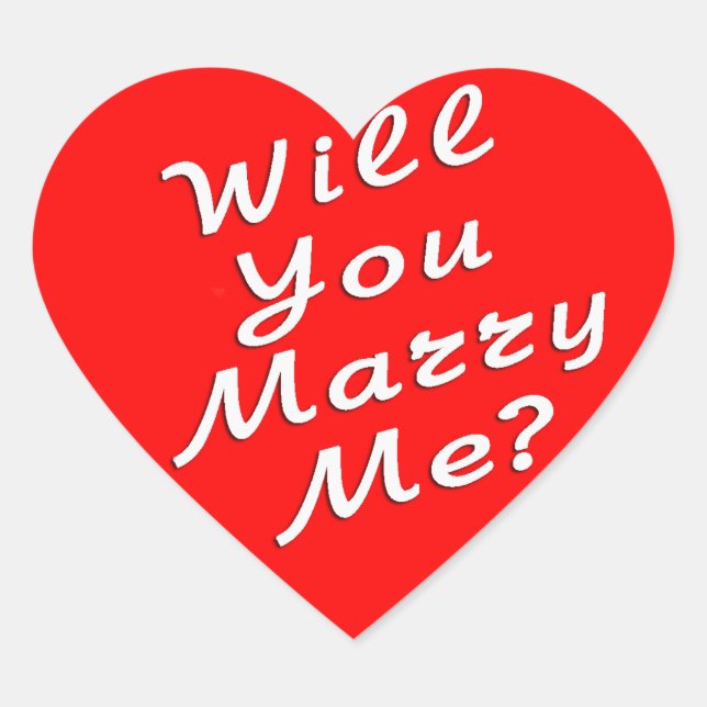 ¿Te Casarás Conmigo? Pegatina (Anverso)