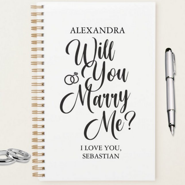 “¿Te casarás conmigo?” Planificador de bodas perso (Will You Marry Me? Let's Plan It. Personalized Wedding Planner - Proposal Idea)