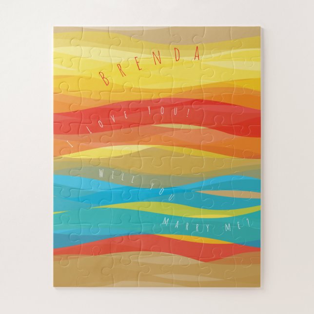 ¿Te Casarás Conmigo Waves Sunny Jigsaw Puzzle (Vertical)