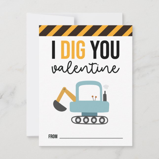 Te Cavo tarjeta de San Valentín de construcción pa (Anverso)