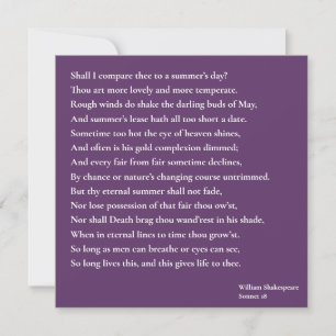 ¿Te comparo con un día de verano? ¿Sonnet 18