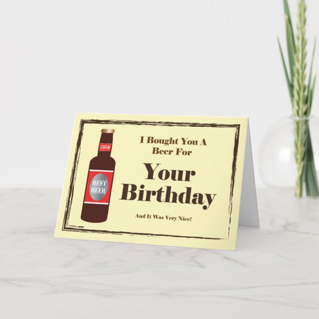 Te Compré Una Tarjeta De Cumpleaños De Cerveza (Anverso)