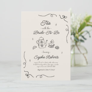 Té con la Novia a Punto de Casarse Invitación de D
