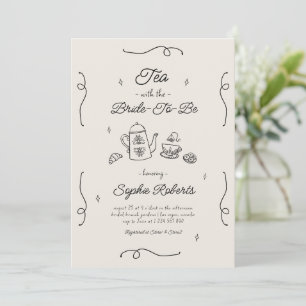 Té con la Novia a Punto de Casarse Invitación de D