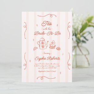 Té con la Novia por Celebrar Invitación de Despedi