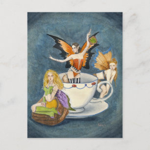 Té con tarjeta postal