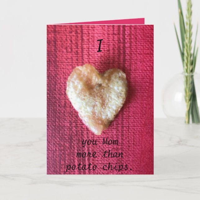 Te corazón, mamá, papas fritas, tarjetas de corazó (Anverso)
