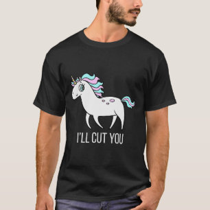 ¡Te Cortaré! Camiseta Divertida de Humor de Unicor