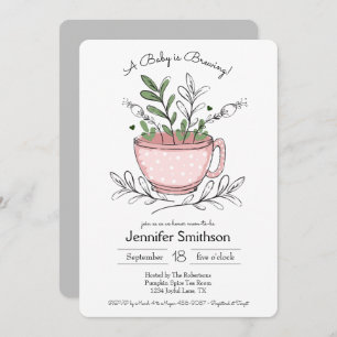 Té Cup Tea Fiesta Baby Shower Invitaciones