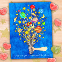 Te daré la postal de la luna y las estrellas