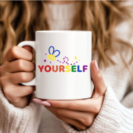 Té de abeja orgullo arcoíris taza de café linda ab