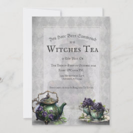 Té de bruja gris claro encantador Brew Invitación
