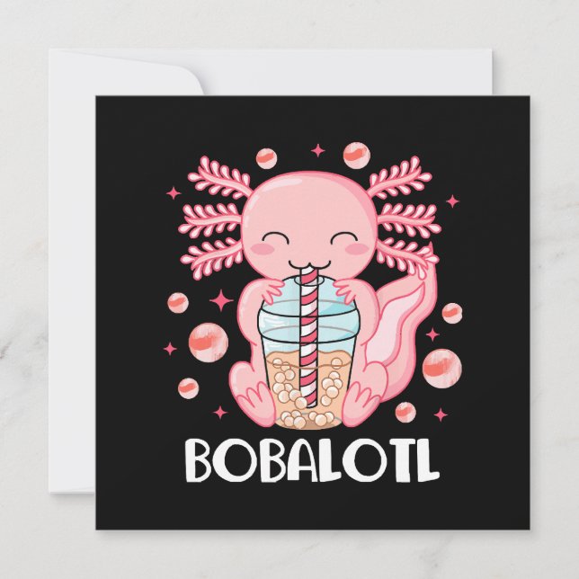 Té de burbujas de ajolote divertido (Anverso)