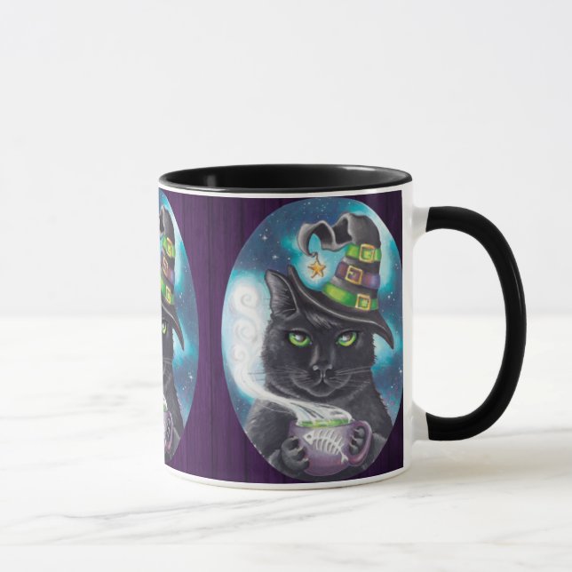 Té de la taza de café del gato negro de la taza (Derecha)