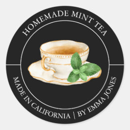 Té de menta Etiqueta moderna
