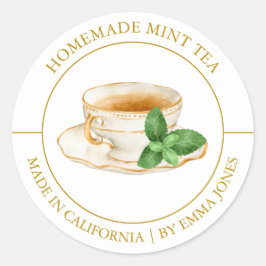 Té de menta Etiqueta moderna