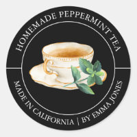 Té de menta Etiqueta moderna