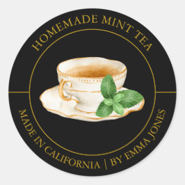 Té de menta Etiqueta moderna