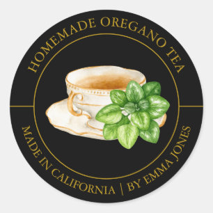 Té de Oregano Etiqueta moderna