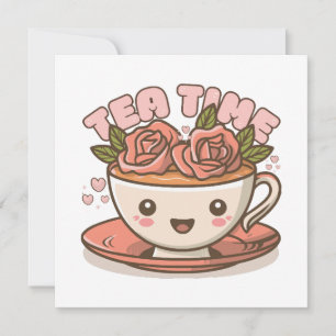 Té de Rosa de la Hora del Té Kawaii