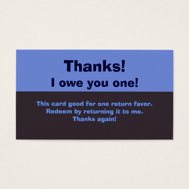 Te Debo Un Favor (Frente)