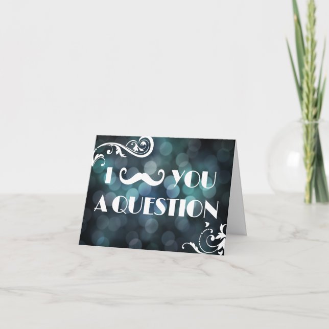 Te Debo Una Pregunta Luces Bokeh Invitaciones (Anverso)