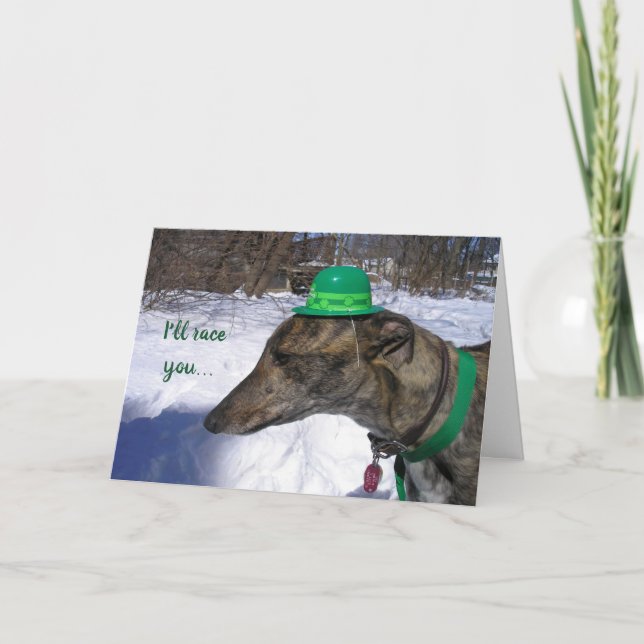 "¡Te desafío a una carrera!" Tarjeta (Anverso)