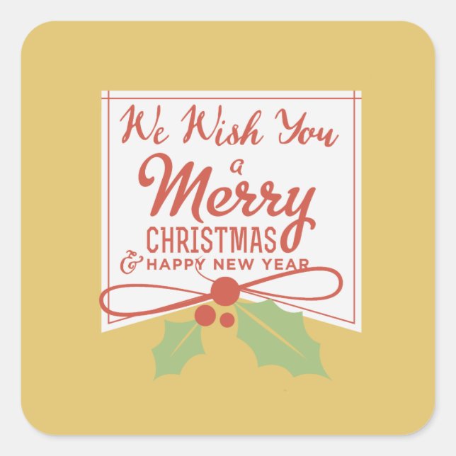 Te deseamos una feliz Navidad Pegatinas (Anverso)
