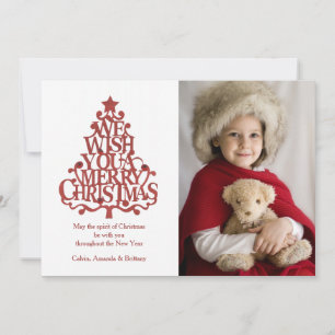 Te Deseamos Una Feliz Navidad Tarjeta De Fotos Nav